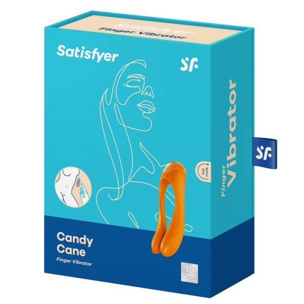 SATISFYER - VIBRADOR DE DEDO CANDY CANE LARANJA - Image 3