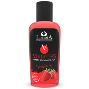 INTIMATELINE LUXURIA – VOLUPTAS GEL DE MASSAGEM COMESTÍVEL EFEITO AQUECEDOR – MORANGO 100 ML