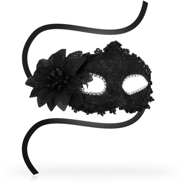 OHMAMA - MSCARAS ANTIZAZ FLOR LATERAL ESTILO VENEZIANO - PRETO - Image 3