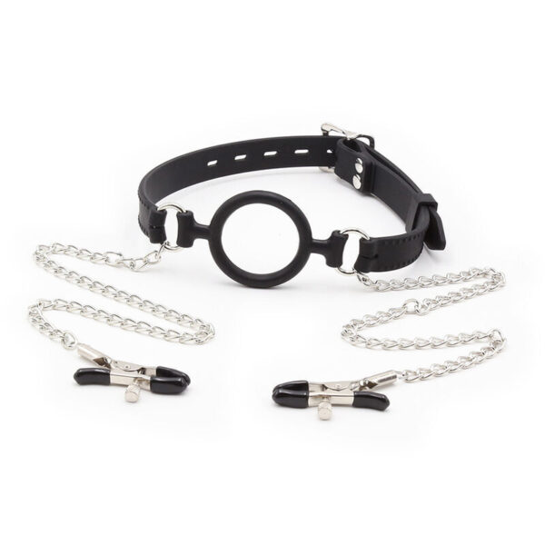 OHMAMA FETISH - RING GAG COM CORRENTES E GRAMPOS DE BICO - Image 3