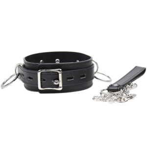 OHMAMA FETISH – COLAR DE SUBMISSÃO COM 3 ANÉIS