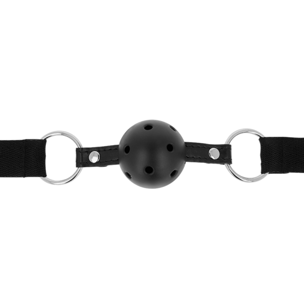 MORDAÇA BOLA RESPIRÁVEL FETICHE PRETO OHMAMA - Image 3