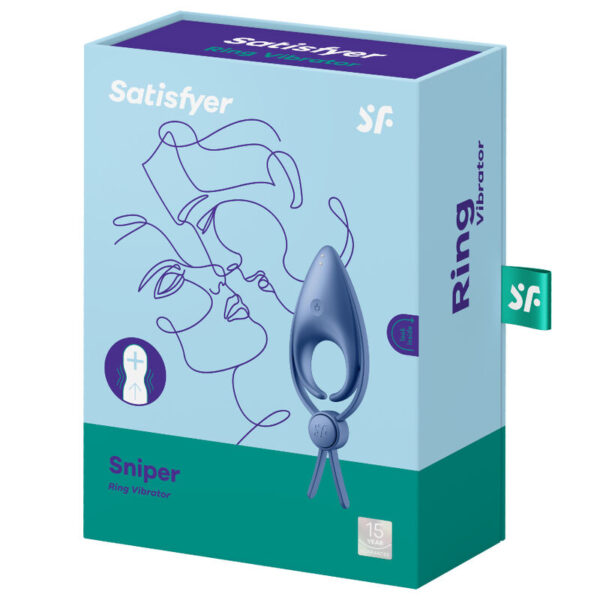 SATISFYER - VIBRADOR SNIPER RING AZUL - Image 2