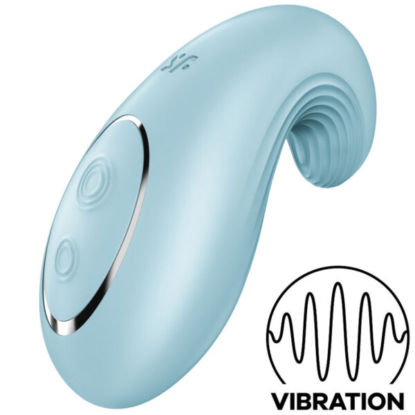 SATISFYER - VIBRADOR LAY-ON DIPPING DELIGHT AZUL - Image 4