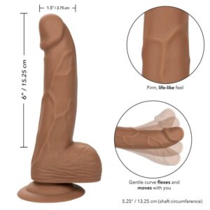 CALEXOTICS – PREGOS DE SILICONE 15.24 CM CASTANHO