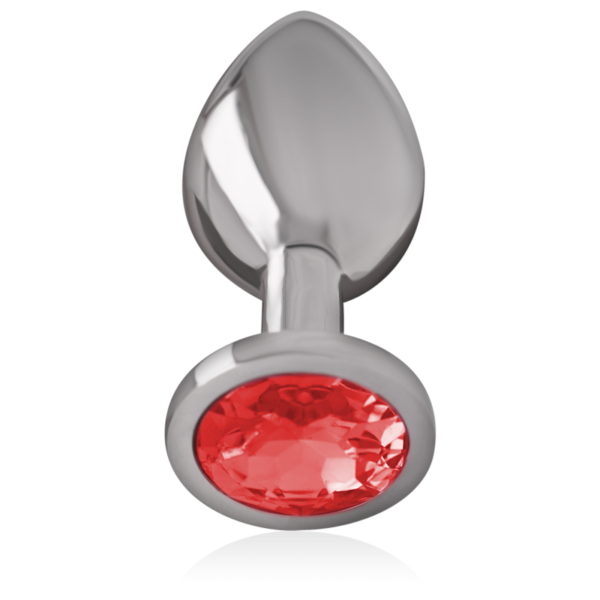 INTENSE - PLUG ANAL DE METAL DE ALUMÍNIO COM CRISTAL VERMELHO TAMANHO L - Image 3