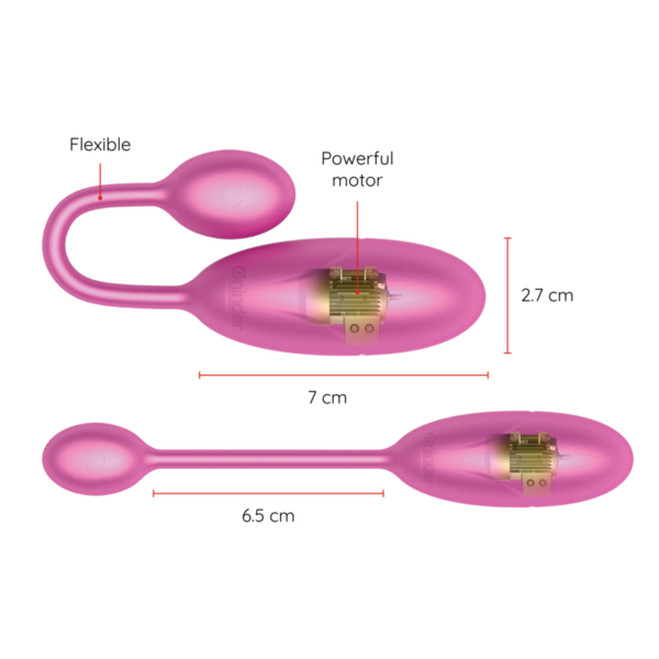 ONINDER - OVO VIBRATÓRIO DENVER ROSA 7 X 2,7 CM APLICATIVO GRATUITO - Image 4