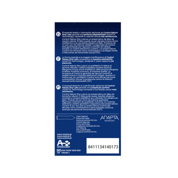 CONTROL - ADAPTA NATURE EXTRALUBE CONDOMS 12 UNITS - Image 3