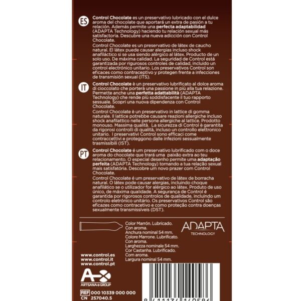 CONTROL - ADAPTA CHOCOLATE CONDOMS 12 UNITS - Image 3