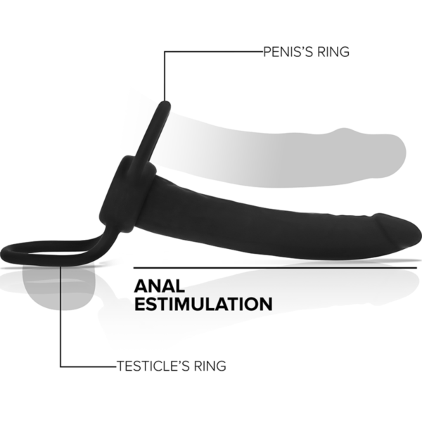 MYTHOLOGY - DILDO ANAL COBI ONYX COM ANEL DE GALO E TESTÍCULO 13 SILICONE CM - Image 4