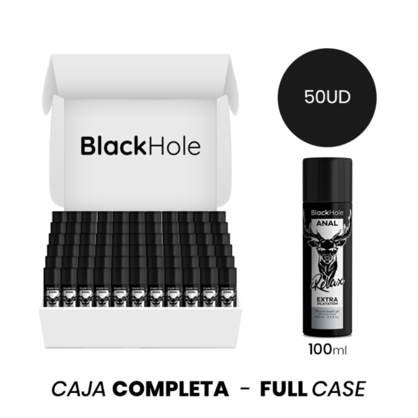 MOQ 50 - BLACK HOLE GEL BASE DE SILICONE DILATAÇÃO ANAL 100 ML