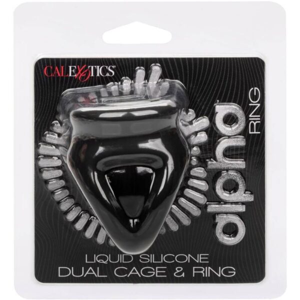 CALEXOTICS - ALPHA ANEL DE GAIOLA DUPLA PRETO - Image 2