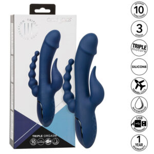 CALEXOTICS – VIBRADOR TRIPLO ORGASM AZUL