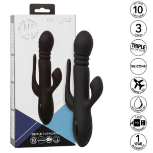 CALEXOTICS – VIBRADOR TRIPLO EUPHORIA PRETO