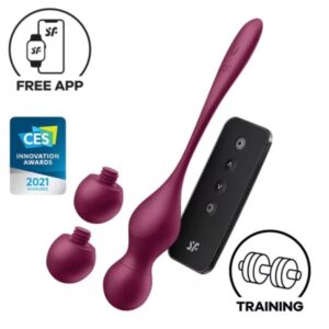 SATISFYER – LOVE BIRDS VARY BOLAS VIBRATÓRIAS APLICATIVO GRATUITO VINHO TINTO
