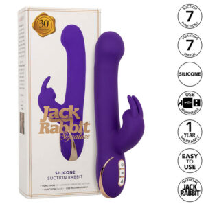 CALEXOTICS – VIBRADOR E ESTIMULADOR JACK RABBIT 7 NÍVEIS DE VIBRAÇÃO E ONDAS ESTIMULANTES AZUL