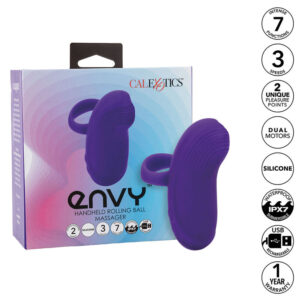CALEXOTICS – ENVY HANDHELD ROLLING BALL MASSAGER 7 VIBRAÇÕES ROXO