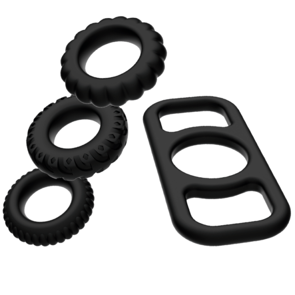 ADDICTED TOYS - CONJUNTO DE ANÉIS DE GALO 4 PEAS - Image 3