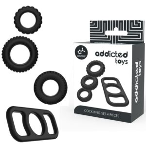 ADDICTED TOYS – CONJUNTO DE ANÉIS DE GALO 4 PEAS
