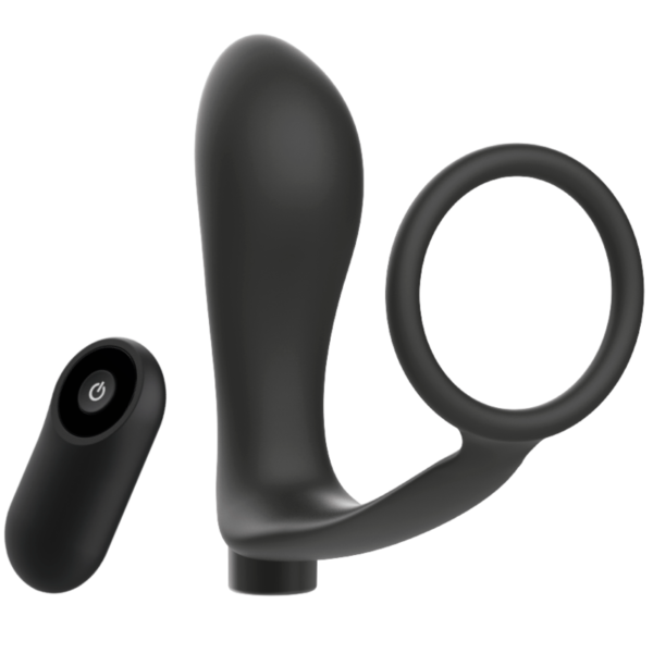 ADDICTED TOYS - ANEL DE PÊNIS COM CONTROLE REMOTO PLUG ANAL PRETO RECARREGVEL - Image 3
