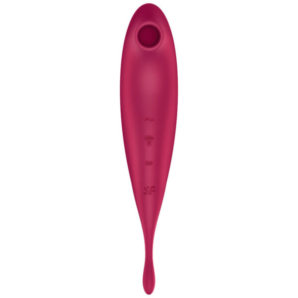 SATISFYER - TWIRLING PRO+ ESTIMULADOR DE PULSO DE AR E APLICATIVO VIBRADOR VERMELHO - Image 3