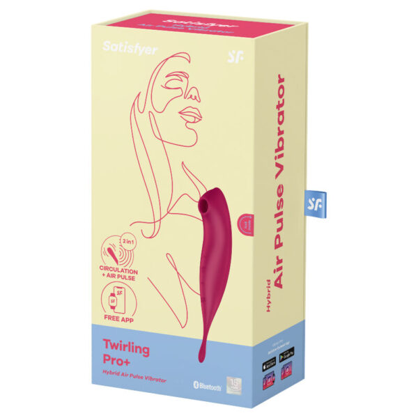 SATISFYER - TWIRLING PRO+ ESTIMULADOR DE PULSO DE AR E APLICATIVO VIBRADOR VERMELHO - Image 4
