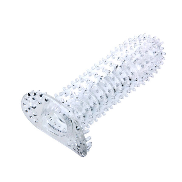 BAILE - BAINHA PARA PÉNIS COM PONTOS ESTIMULANTES TRANSPARENTE 14 CM - Image 3