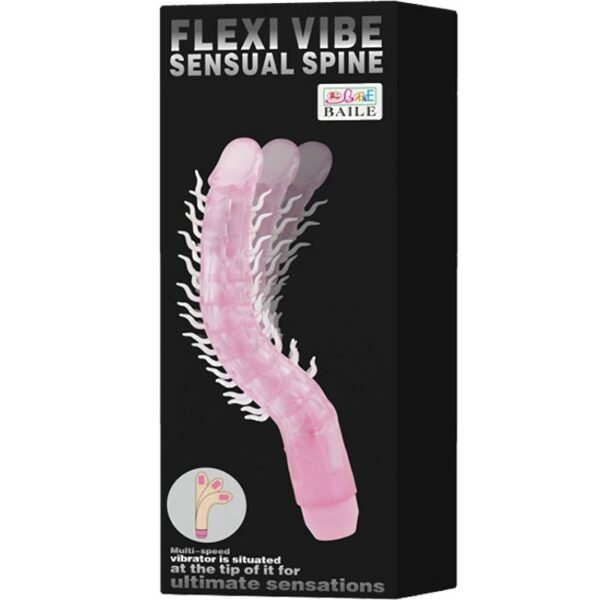 BAILE - FLEXI VIBE SENSUAL SPINE DILDO VIBRATÓRIO DOBRVEL LILAL 23.5 CM - Image 3