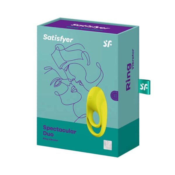 SATISFYER - SPECTACULAR DUO RING VIBRADOR AMARELO - Image 4