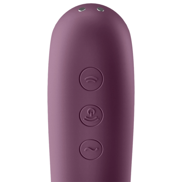 SATISFYER - VIBRADOR DUAL KISS AIR PULSE VINHO TINTO - Image 4