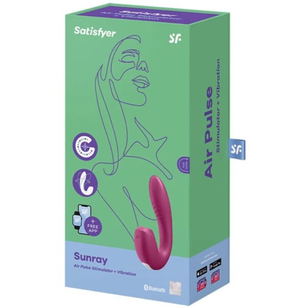 SATISFYER - APLICATIVO ESTIMULADOR E VIBRADOR SUNRAY VERMELHO - Image 4