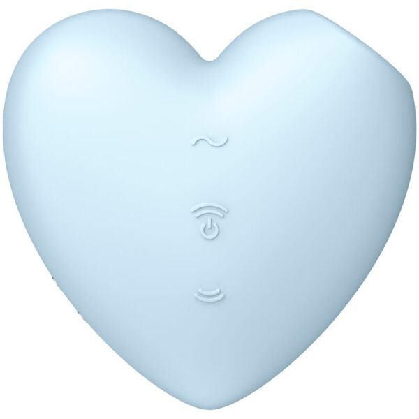 SATISFYER - CUTIE HEART ESTIMULADOR DE PULSO E VIBRADOR DE AR AZUL - Image 3