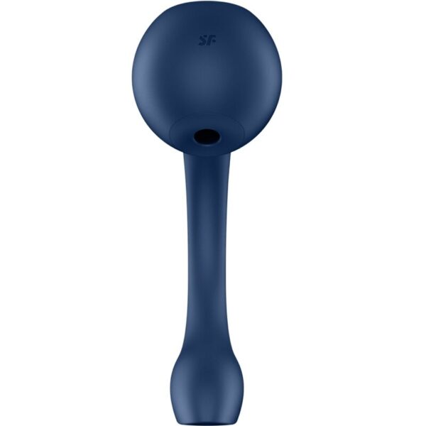 SATISFYER - PRO+ WAVE 4 ESTIMULADOR DE PONTO G E AIR PULSE APLICATIVO GRATUITO AZUL ESCURO - Image 4