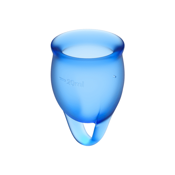 SATISFYER - COPO MENSTRUAL FEEL CONFIDENT AZUL ESCURO 15 + 20 ML - Image 4