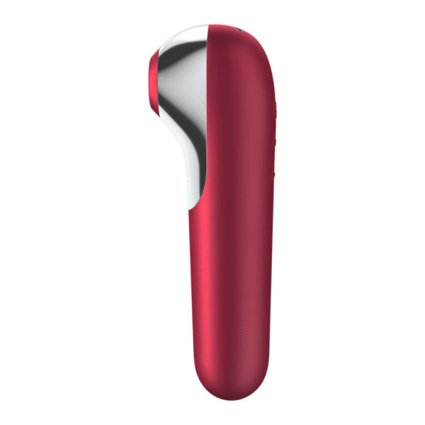 SATISFYER - VIBRADOR E SUCCIONADOR DUAL LOVE COM AR PULSADO VERMELHO - Image 3